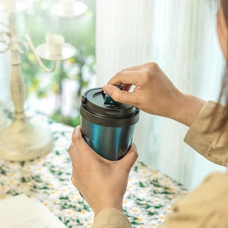 Tyeso Vintage Coffee Cup - Insulated Stainless Steel Thermos