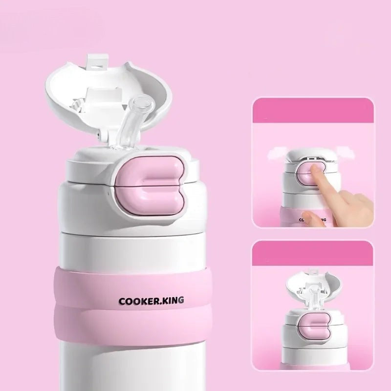 Cooker King 510ML Kids Water Bottles with Straw