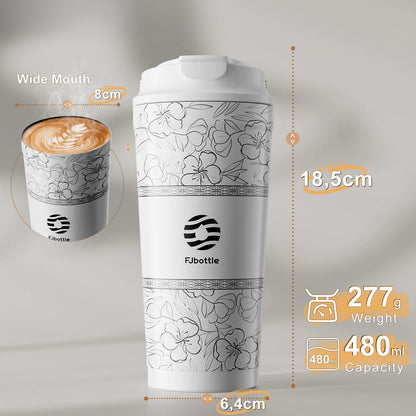 Fjbottle 500ml Flower Coffee Cup