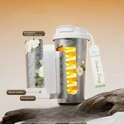 Cooker King 520ML Coffee Cup Flower Pattern