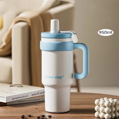 Cooker King 950ml Insulated Thermal Mug with Tea Strainer