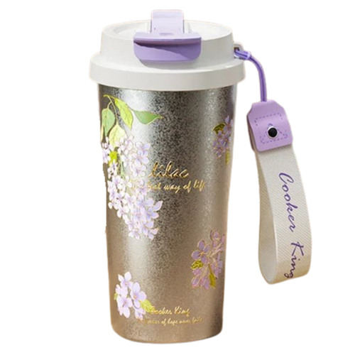 Cooker King 520ML Coffee Cup Flower Pattern