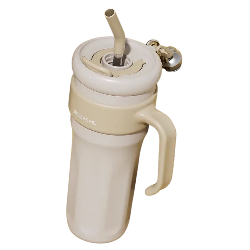 Cooker King 1.25L Insulated Thermos Bottle with Straw