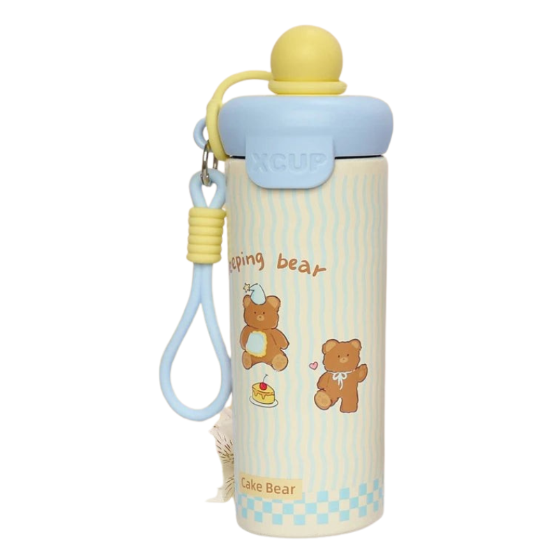 Cartoon Stainless Steel Thermos Bottle with Lifting Rope