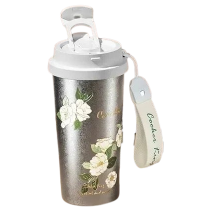 Cooker King 520ML Coffee Cup Flower Pattern