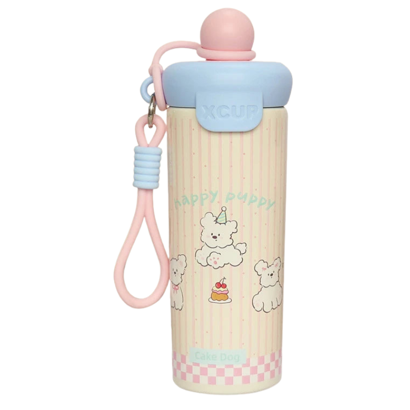 Cartoon Stainless Steel Thermos Bottle with Lifting Rope
