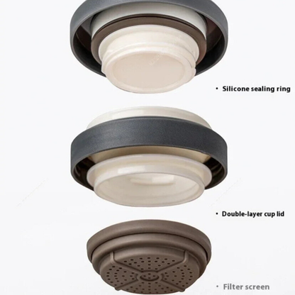 Tyeso Insulated Stainless Steel Office Mug with Tea Separator