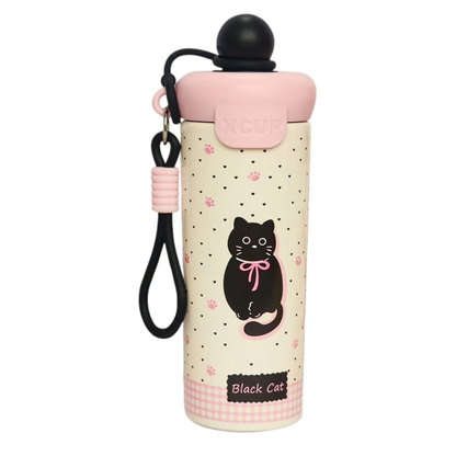 Cartoon Stainless Steel Thermos Bottle with Lifting Rope