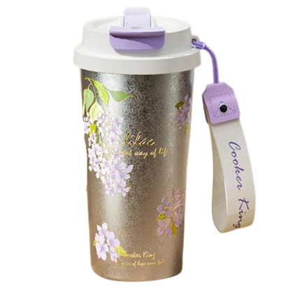 Cooker King 520ML Coffee Cup Flower Pattern