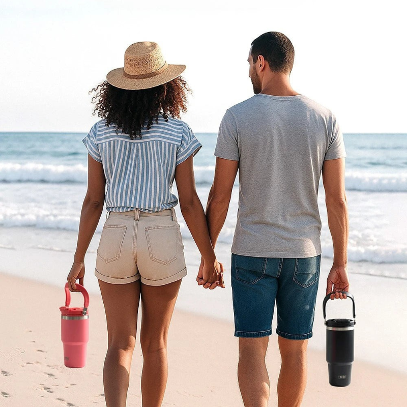 Tyeso Water Bottle Stainless Steel Dual - Drink Vacuum Flask