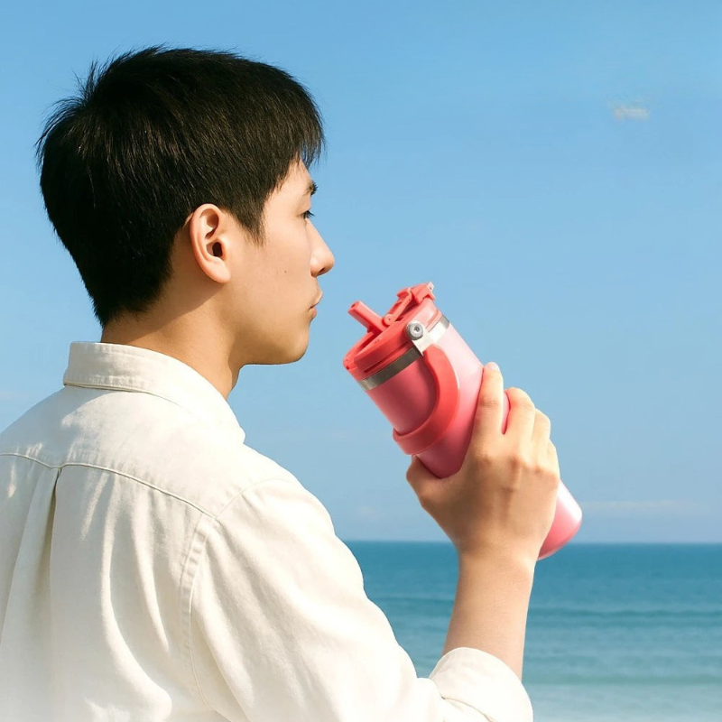 Tyeso Water Bottle Stainless Steel Dual - Drink Vacuum Flask