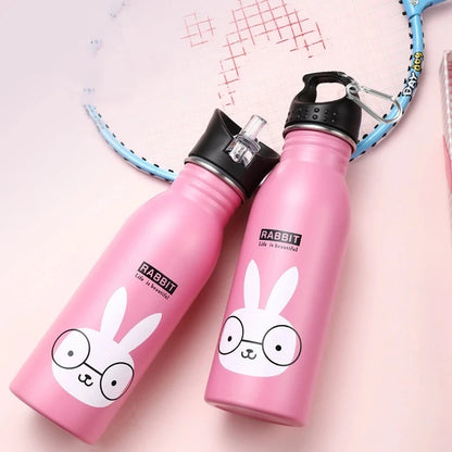 Kids Stainless Steel Water Bottle 500ml – Leak-Proof & Eco-Friendly