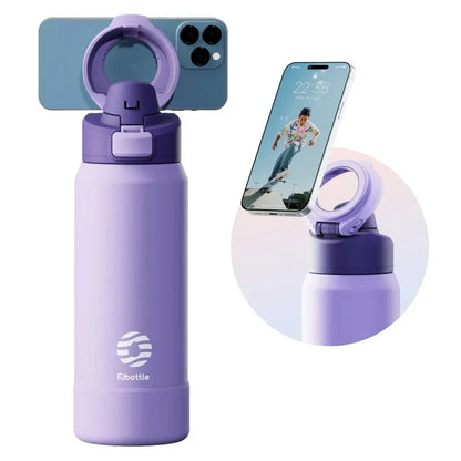 Smart Thermos Bottle with Magnetic Phone Holder – 950ML