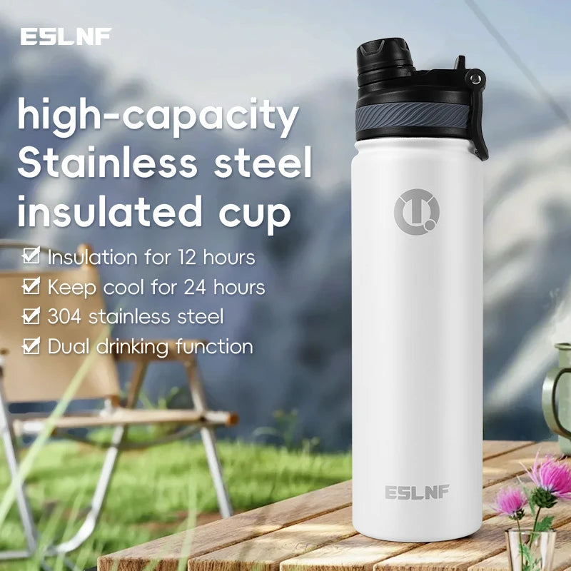 Eslnf 650ml Stainless Steel Cycling Bottle