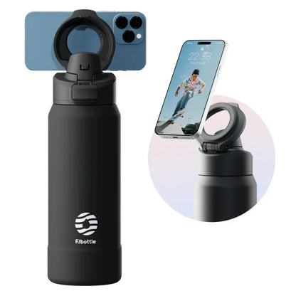 Smart Thermos Bottle with Magnetic Phone Holder – 950ML