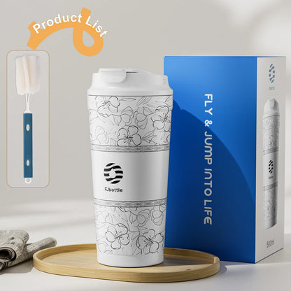 Fjbottle 500ml Flower Coffee Cup