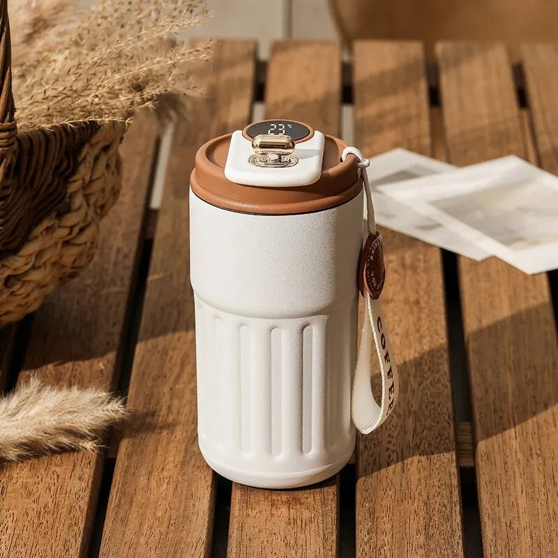 Stainless Steel Insulated Cup Display Temperature Coffee Cup