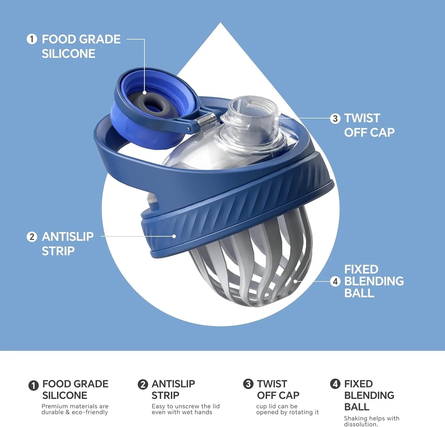 Ideus 700ml Sports Water Bottle