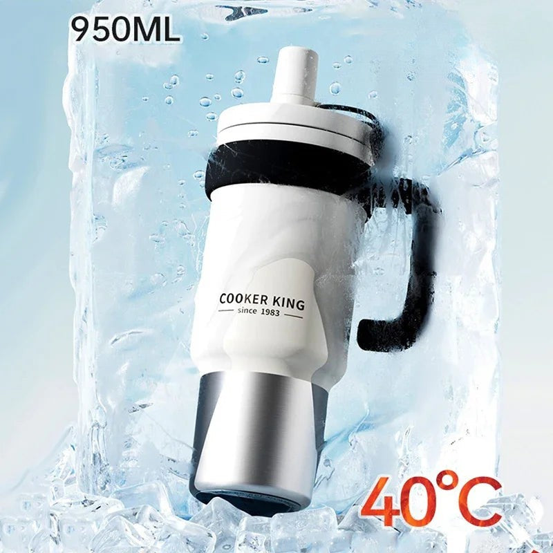 Cooker King 950ml Insulated Thermal Mug with Tea Strainer